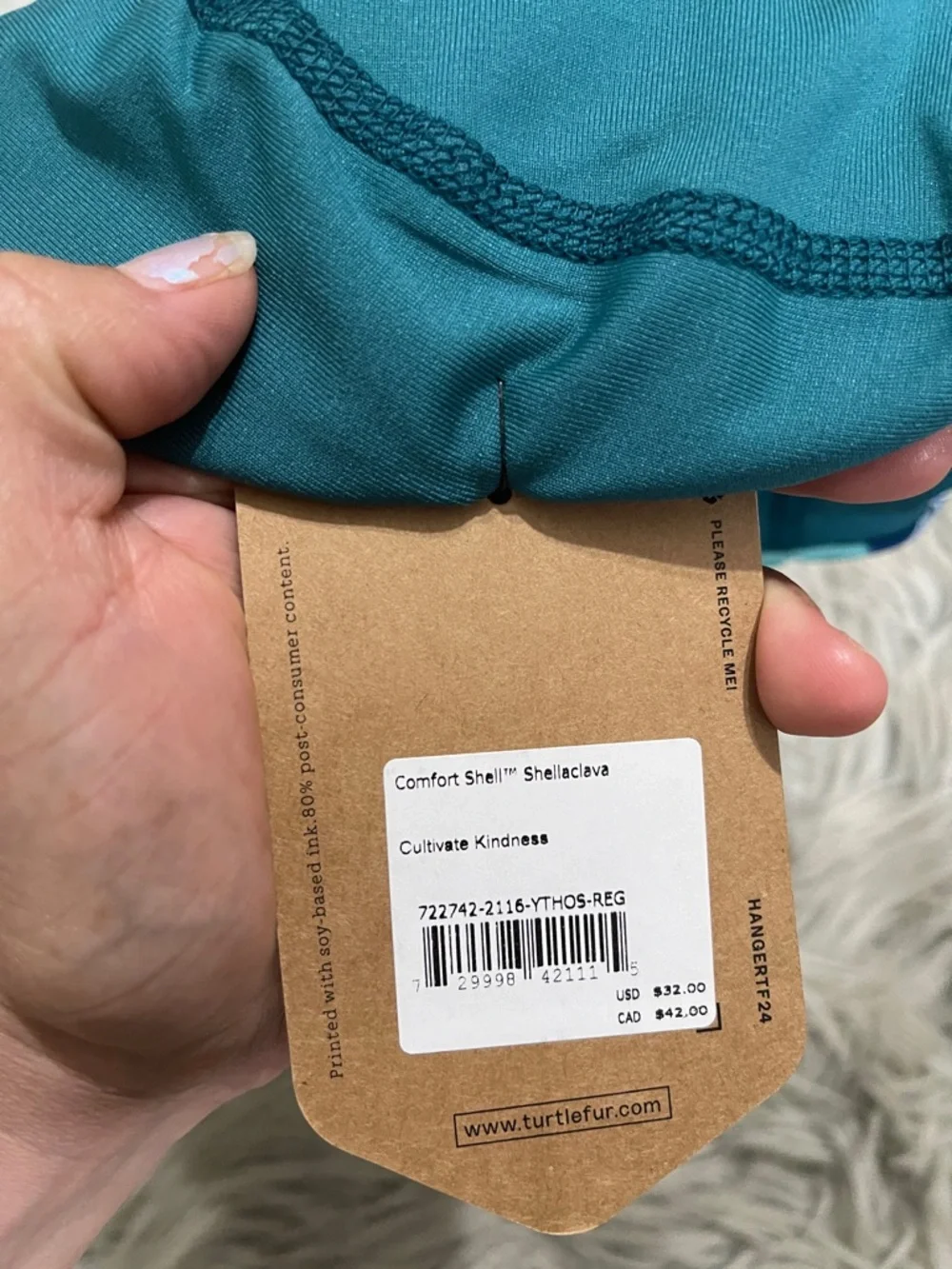 Turtle Fur Kids Reversible Floral Neck Warmer - Teal Multi